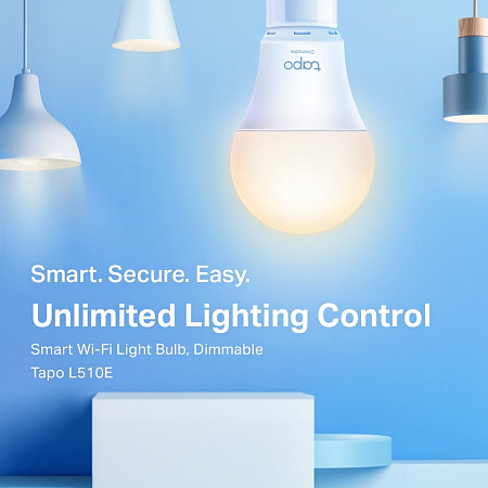 TP-LINK "Tapo L510E(2-pack)", Smart Wi-Fi LED Bulb with Dimmable Light, 2700K, 806lm