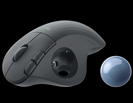 Wireless Trackball Mouse Logitech M575, 400-2000 dpi, 5 buttons, Ergonomic, 1xAA, Unifying, 2.4Ghz+B