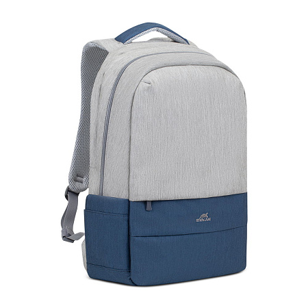 Backpack Rivacase 7567, for Laptop 17,3" & City bags, Gray/Dark Blue
