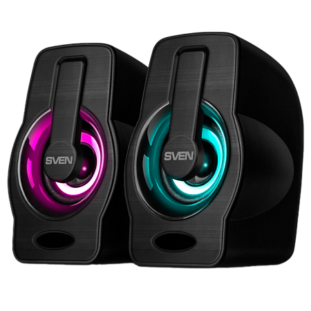Speakers SVEN "255" Black, 4w, USB power, Dynamic RGB lighting