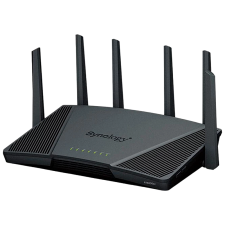 Wi-Fi 6 Tri-Band Synology Router "RT6600ax", 6600Mbps, 1GB DDR3, MIMO, Gbit Ports, USB3.0