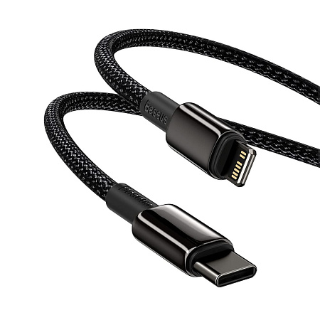 Baseus Cable Type-C to Lightning Tungsten Gold Fast Charging PD 20W 1m, Black