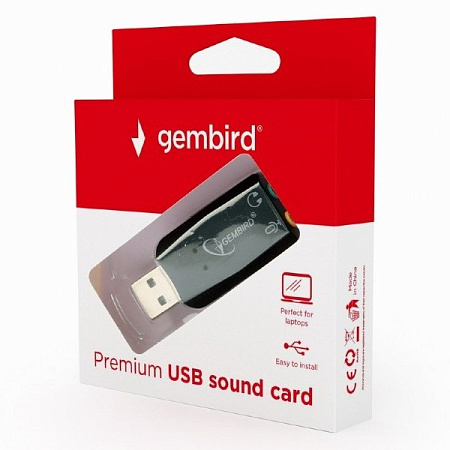 Sound Card Gembird SC-USB2.0-01, USB, 2x3.5 mm sockets: stereo output, microphone mono input