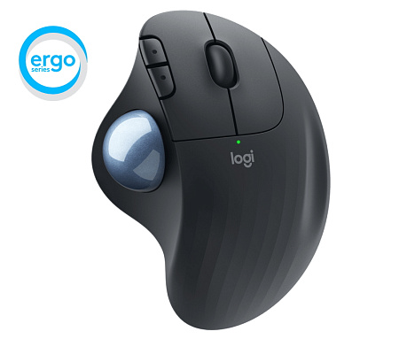 Wireless Trackball Mouse Logitech M575, 400-2000 dpi, 5 buttons, Ergonomic, 1xAA, Unifying, 2.4Ghz+B