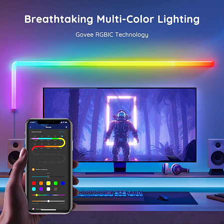 Настенный светильник (6+1) GOVEE Glide RGBIC / Wi-Fi + BT / Multicolor
