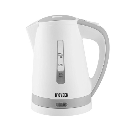 NOVEEN Electric Kettle EK1201, 2200W, 1L Grey NOVEEN Electric Kettle EK1201, 2200W, 1L Grey
