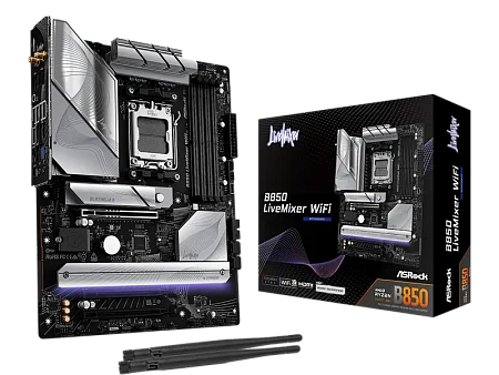 Материнская плата ASRock B850 LiveMixer WiFi, AM5, AMD B850, ATX