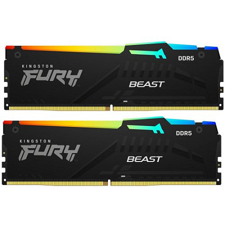 Оперативная память Kingston FURY® Beast DDR5 RGB 5600 МТ/с 128ГБ (Kit of 2*64GB)