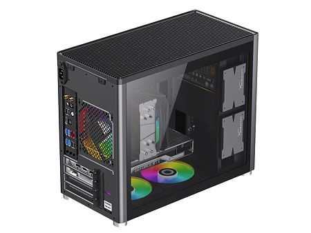 Case mATX GAMEMAX Spark, w/o PSU, 0.8/0.6mm, Front Metal, Dual Side Tempered Glass, Dust Filter, 1xU