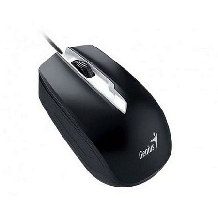 Mouse Genius DX-180, 1000 dpi, 3 buttons, Ambidextrous, 83g, 1.5m, USB, Black