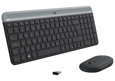 Wireless Keyboard & Mouse Logitech MK470, Compact, Ultra thin, Scissor keys, Quiet typing, 1000dpi, 