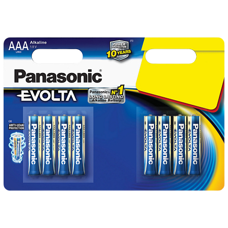 Panasonic "EVOLTA" AAA Blister *8, Alkaline, LR03EGE/8B2F Panasonic "EVOLTA" AAA Blister *8, Alkaline, LR03EGE/8B2F
