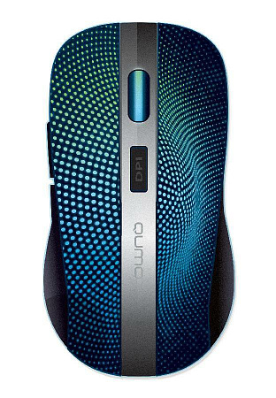 Wireless Mouse Office Comfort, Optical, 800-2400 dpi, 6 buttons, Ambidextrous, 600mAh, Black/Blue