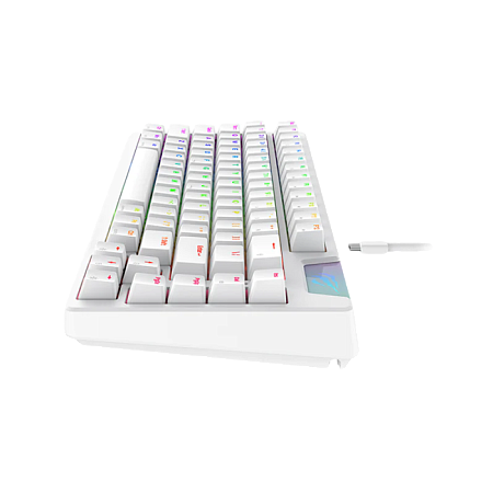 Gaming Keyboard Havit KB884L, Mechanical, Red SW, Hot-Swappable, Macro, RGB, TFT Display, 83 Keys, 5