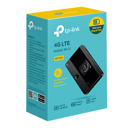 Mobile LTE Wi-Fi N Dual Band Mini Router TP-LINK "M7350", 150Mbps, 2000mAh, MicroSD
