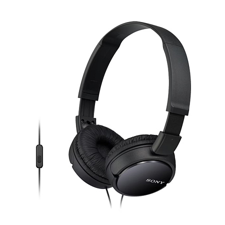 SONY On-Ear Headphones with MIC 3.5mm MDR-ZX110AP, Black SONY On-Ear Headphones with MIC 3.5mm MDR-ZX110AP, Black