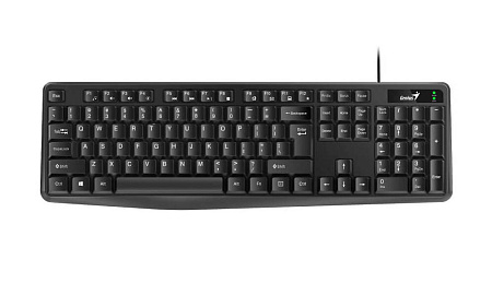 Keyboard Genius KB-117, Classic, 12 Fn keys, Concave Keycap, Spill Resistant, 1.5m, USB, EN/RU, Blac