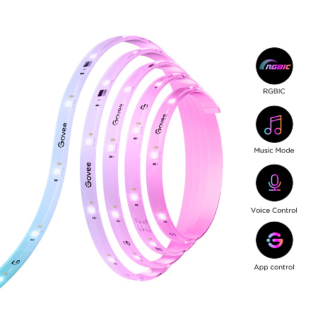 Светодиодная лента GOVEE RGBIC S LED / 10m / Multicolor / Wi-Fi / Bluetooth Светодиодная лента GOVEE RGBIC S LED / 10m / Multicolor / Wi-Fi / Bluetooth