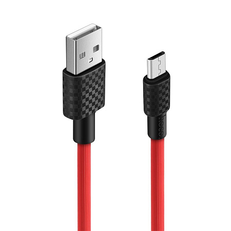 Hoco Cable USB to Micro USB X29 Superior 2A 1m, Red