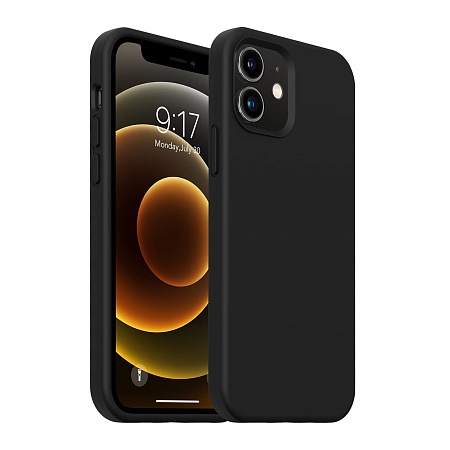 Helmet Case Liquid Silicone iPhone 12 Mini, Black