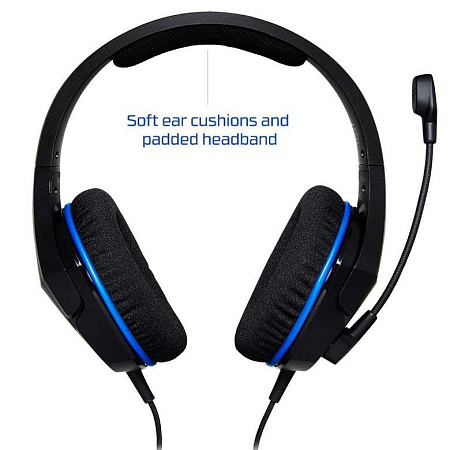 Игровая Гарнитура HyperX Cloud Stinger PS4, Проводной аналоговый, Черный/Синий