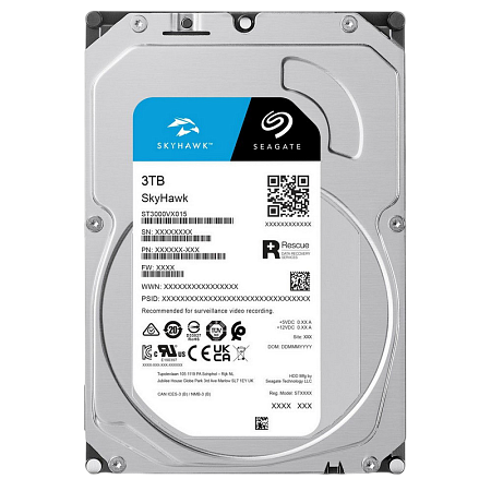 3.5" HDD  3.0TB-SATA-256MB Seagate " SkyHawk Surveillance (ST3000VX015)"
