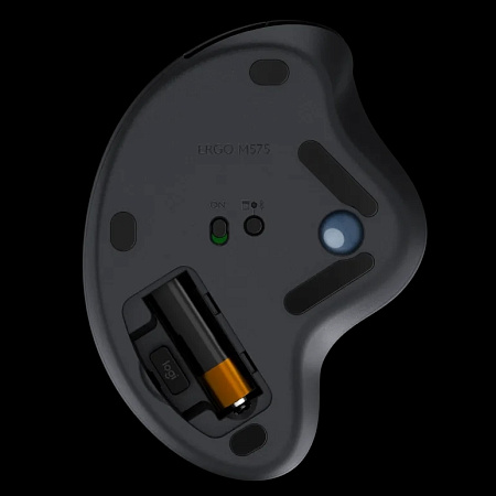Wireless Trackball Mouse Logitech M575, 400-2000 dpi, 5 buttons, Ergonomic, 1xAA, Unifying, 2.4Ghz+B