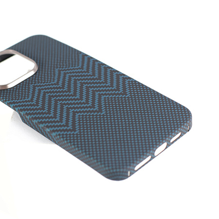 VANTA Case Carbon Ring Weaving M Magsafe for  iPhone 16 Pro Max, M-Blue