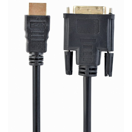 Видео кабель Cablexpert CC-HDMI-DVI-7.5MC, HDMI (M) - DVI-I (M), 7,5м, Чёрный