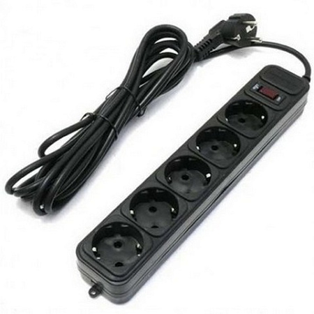 Surge Protector   5 Sockets,  3.0m, Ultra Power, Anti-fire Plastic, black, UP3-AF-10PPB