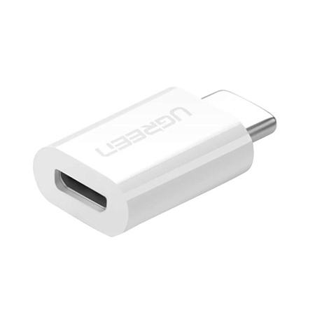 UGREEN Adapter Female Micro USB 2.0 to Male USB-C 2.0 | US157, White