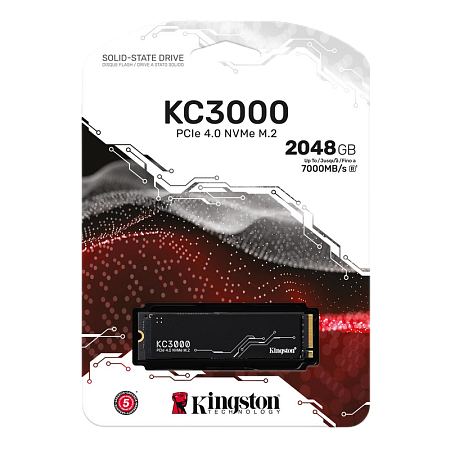 .M.2 NVMe SSD 2.0TB Kingston  KC3000 [PCIe 4.0 x4, R/W:7000/7000MB/s, 1000/1000K IOPS, 3DTLC]