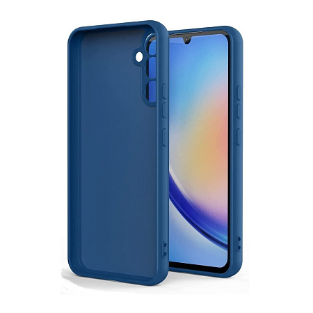 Helmet Case Liquid Silicone Samsung A24, Blue Helmet Case Liquid Silicone Samsung A24, Blue