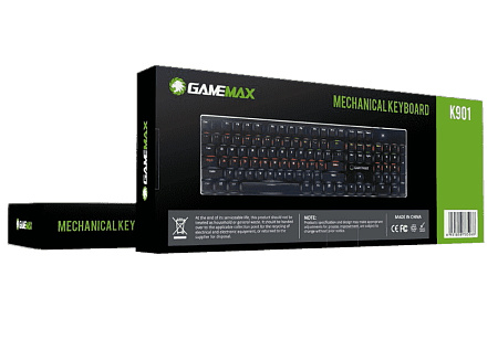 Клавиатура Gamemax KG901, Проводное, Чёрный