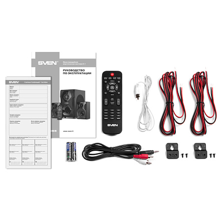 Speakers SVEN "MS-2055" SD-card, USB, FM, remote control, Bluetooth, Black, 55w/30w + 2x12.5w/2.1