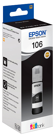 Ink Epson C13T00R140, 106 EcoTank, Photo Black Ink Epson C13T00R140, 106 EcoTank, Photo Black