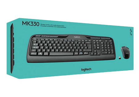 Wireless Keyboard & Mouse Logitech MK330, Media сontrols, Low-profile, Quiet typing, F-keys, 1000dpi Wireless Keyboard & Mouse Logitech MK330, Media сontrols, Low-profile, Quiet typing, F-keys, 1000dpi