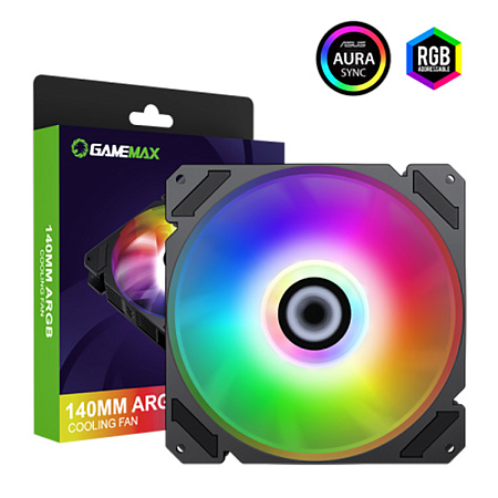 Вентилятор для ПК Gamemax FN-14Rainbow-C9, 140 мм