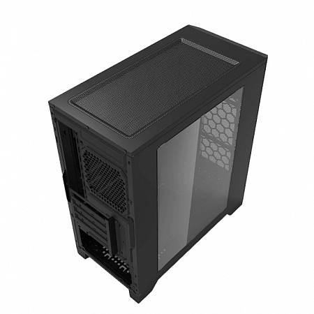 Case mATX GAMEMAX M63, w/o PSU, 0.6mm, 1x120mm Blue LED, Front Mesh, Transparent Panel, 2xUSB3.0, 2x