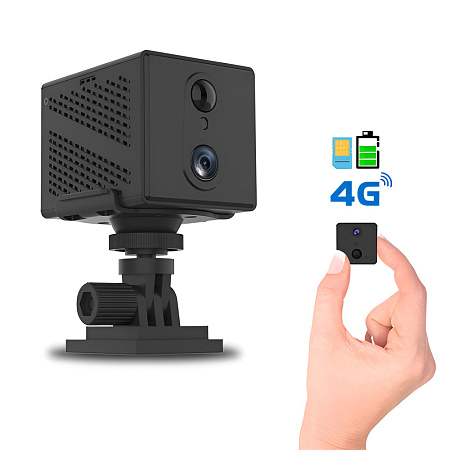 O-KAM Mini 4G Security Camera Built-in 3000mAh 1080P, App O-KAM, Black