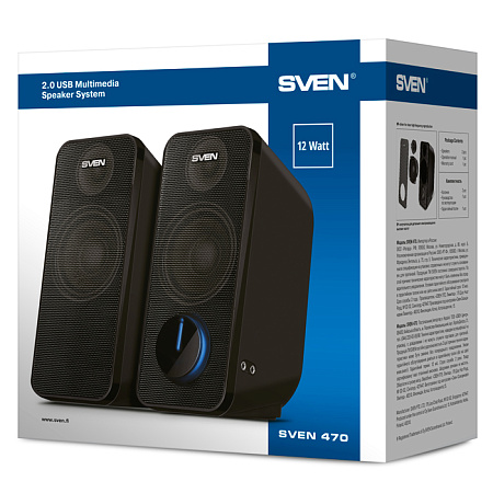 Speakers SVEN "470" Black, 12w, USB power