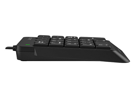 Numeric Keypad A4tech FK13P, Slim Profile, Round-Square Keycaps, High-Elasticity Silicon, USB, Black