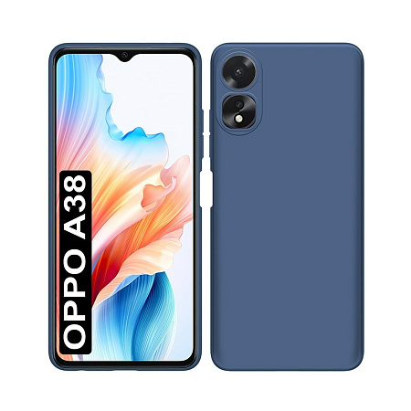Helmet Case Liquid Silicone Oppo A38, Blue