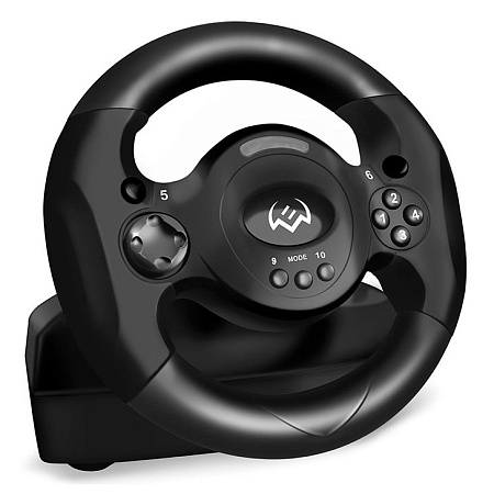 Wheel  SVEN GC-W300, 9", 180 degree, Pedals,  2-axis, 10 buttons, Vibration feedback, Fan, USB