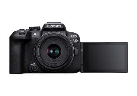 Беззеркальный фотоаппарат Canon EOS R10 + RF-S 18-150mm IS STM & Adapter, Чёрный