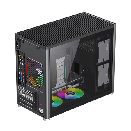 Case mATX GAMEMAX Spark, w/o PSU, 0.8/0.6mm, Front Metal, Dual Side Tempered Glass, Dust Filter, 1xU