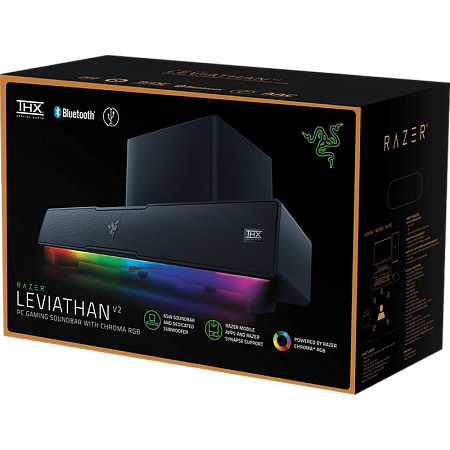Gaming Soundbar & Subwoofer Razer Leviathan V2, THX Spatial Audio, RGB, BT 5.2/USB