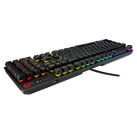 Gaming Keyboard Asus Strix Scope RX, Mechanical, RX Red Optica SW, RGB, PBT, IP57, USB Passthrough, 