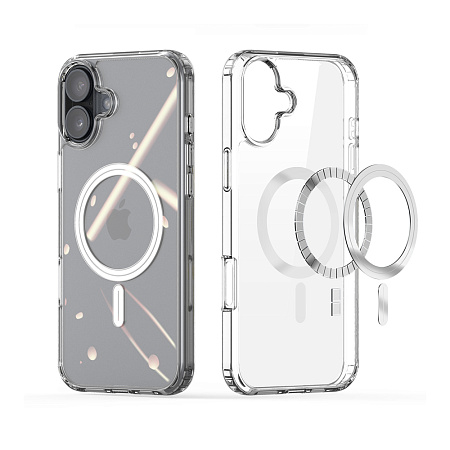 DUX DUCIS Case TPU for iPhone 16 Plus Clin with MagSafe, Clear
