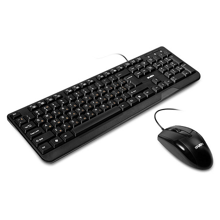 Keyboard & Mouse SVEN KB-S330C, Fn keys, Splash proof, 1200 dpi, 3 buttons, 1.5m, USB, EN/RU, Black Keyboard & Mouse SVEN KB-S330C, Fn keys, Splash proof, 1200 dpi, 3 buttons, 1.5m, USB, EN/RU, Black